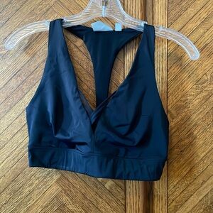 Black athleta cross front detail bra